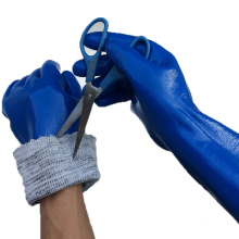 NMSAFETY wasserfeste, Nitril beschichtete, lang schnittfeste Handschuhe